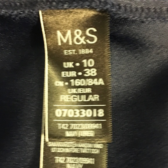 Elegant navy bell sleeve dress - Picture 5 of 6